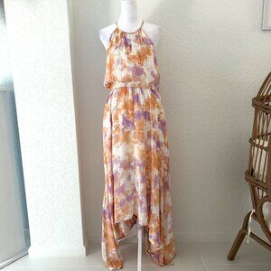 Promesa Pastel Tie Dye Handkerchief Hem Maxi Dress